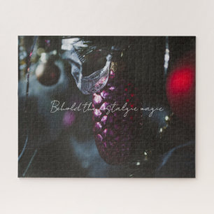 Dark glamour Christmas ornaments Jigsaw Puzzle