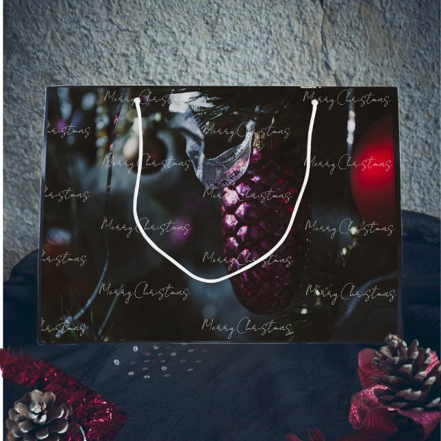 Dark glamour Christmas ornaments  Large Gift Bag (Creator Uploaded)