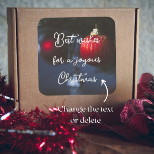 Dark glamour Christmas ornaments Square Sticker