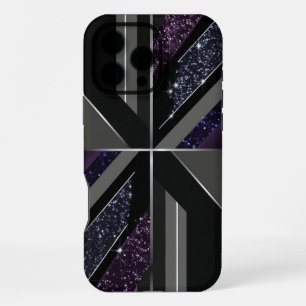 Dark Glitter Geometric iPhone Case