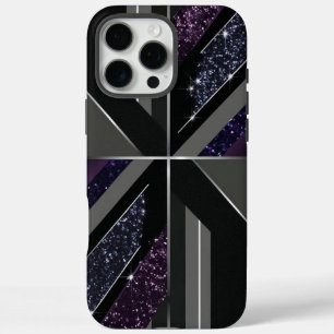 Dark Glitter Geometric iPhone Case