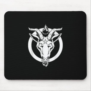 Dark Goat Baphomet, Satanic Lucifer Beelzebub Gift Mouse Pad