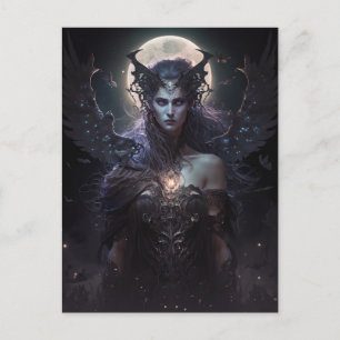 Dark Goddess Queen Fantasy Art Postcard