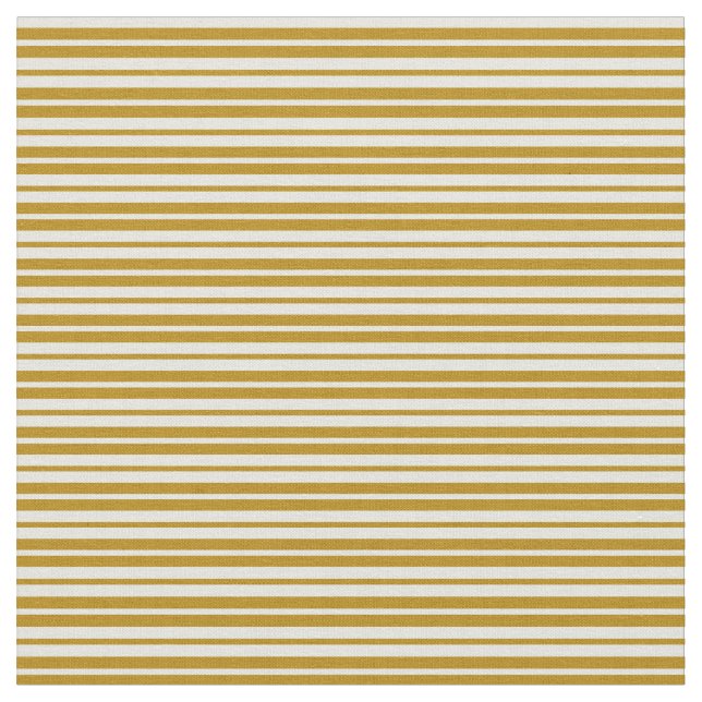 Dark Goldenrod & Beige Coloured Lines Pattern Fabric (Close Up)