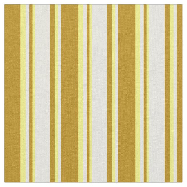 Dark Goldenrod, Beige & Yellow Coloured Pattern Fabric (Close Up)