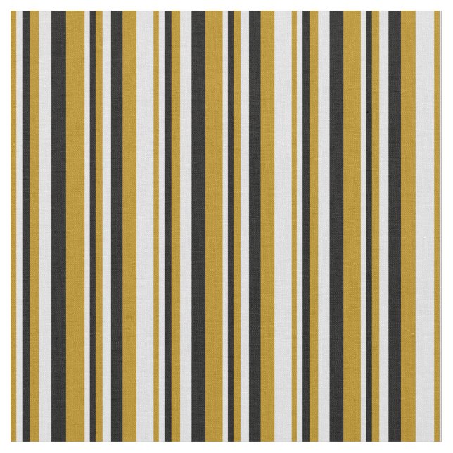 Dark Goldenrod, Lavender & Black Coloured Pattern Fabric (Close Up)