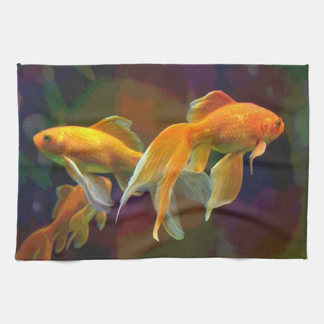 Dark Goldfish Towel (Horizontal)