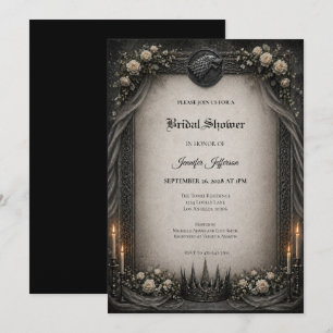 Dark GOT Gothic Bridal Shower invitation