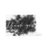 Dark Goth Black Watercolor Wedding Thank You Card