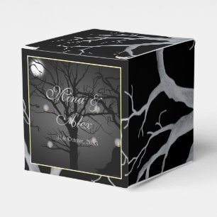 Dark Goth Forest Personalised Wedding Favour Box