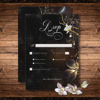 Dark Gothic Black & White Orchid Spells Dinner