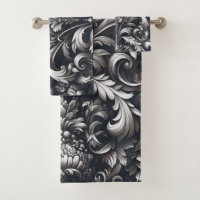 Dark Gothic Bold Ornamental Floral Pattern