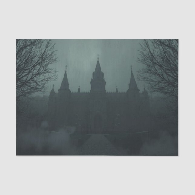 Dark Gothic Castle Decoupage Paper – Medieval Ston (Front)