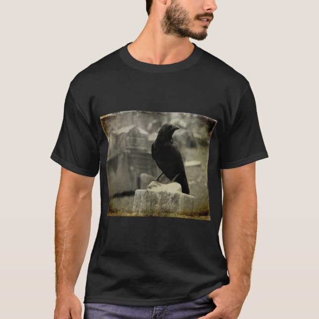 Dark Gothic Crow T-Shirt (Front)