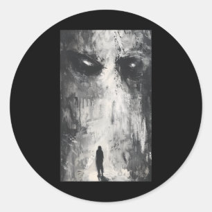 Dark Gothic Demon Path Horror Art Evil Grunge Goth Classic Round Sticker