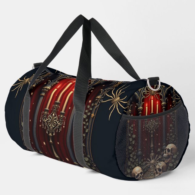 Dark Gothic Elegance. Stunning archway  Duffle Bag (Right Corner)