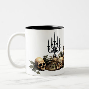 Dark Gothic Elegance. Stunning archway Two-Tone Coffee Mug