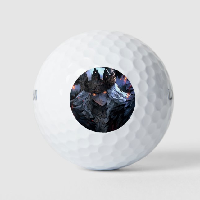 Dark Gothic Fantasy Anime Golf Balls (Front)