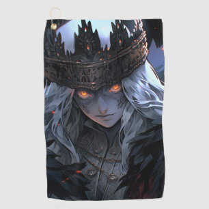 Dark Gothic Fantasy Anime Golf Towel