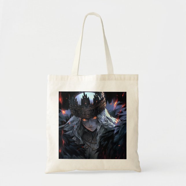 Dark Gothic Fantasy Anime Tote Bag (Front)
