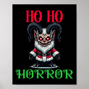 Dark Gothic Festive Vibes Ho Ho Horror Krampus Chr Poster