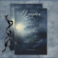 Dark Gothic Full Moon Night Sky Wedding Reception