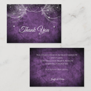 Dark Gothic Halloween wedding Card