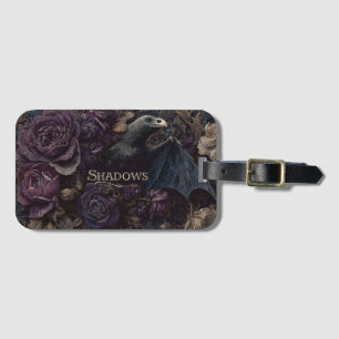 Dark Gothic Illustration of Bird-Bat Creature Luggage Tag
