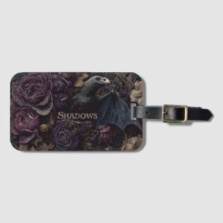 Dark Gothic Illustration of Bird-Bat Creature Luggage Tag