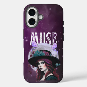 Dark Gothic Muse - Enchanting Witchy Aesthetic iPhone 16 Case