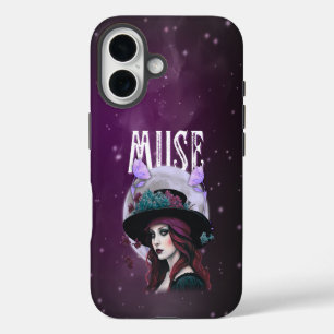 Dark Gothic Muse - Enchanting Witchy Aesthetic iPhone 16 Case