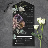 Dark Gothic Mysterious Muted Floral Dinner