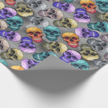 Dark Gothic Ornate Skull Halloween Pattern