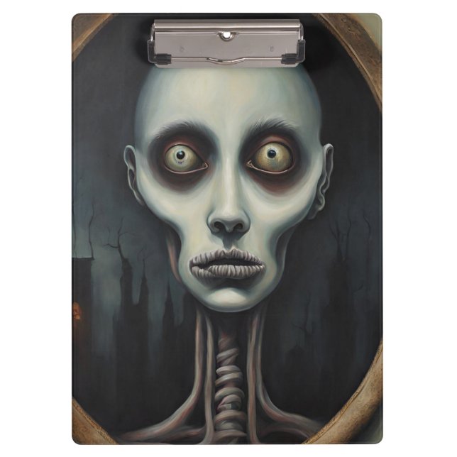 Dark Gothic Portrait Clipboard – Eerie Horror-Them (Front)