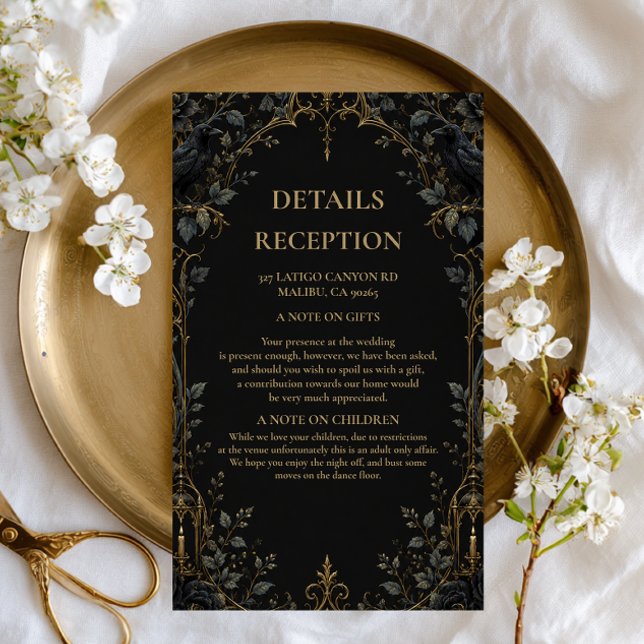 Dark Gothic Raven Enclosure Card (Creator Uploaded)