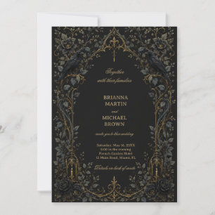 Dark Gothic Raven Invitation