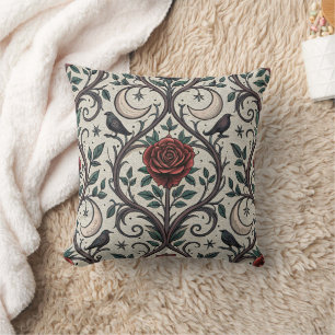 Dark Gothic Rose Pattern (1) Cushion