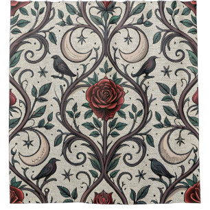 Dark Gothic Rose Pattern (1) Shower Curtain