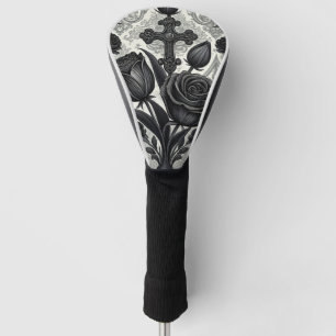 Dark Gothic Rose Pattern (2) Golf Head Cover