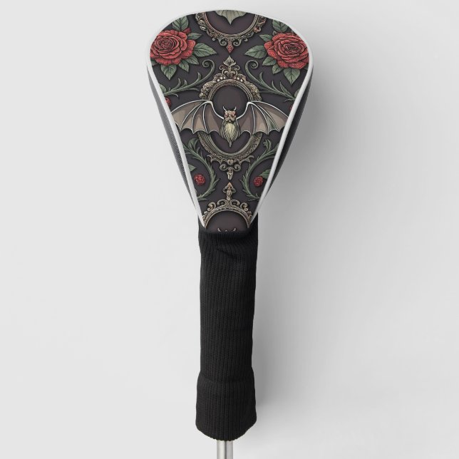 Dark Gothic Rose Pattern (4) Golf Head Cover (Front)