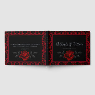 Dark Gothic Rose Wedding Guest Book