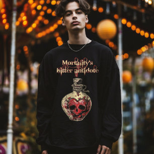 Dark Gothic Skull heart Love Potion Sweatshirt
