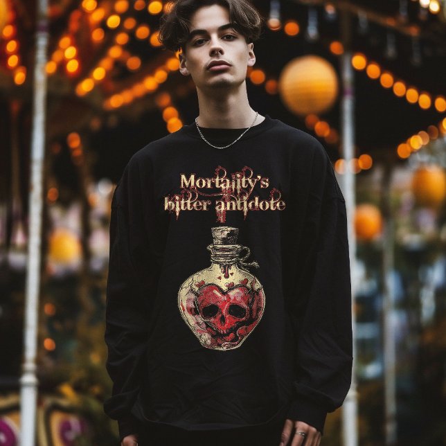 Dark Gothic Skull heart Love Potion Sweatshirt (Creator Uploaded)