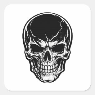 Dark Gothic Skull Sticker Creepy Skull Aesthetic