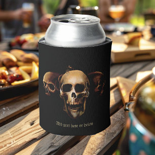 Dark Gothic Skulls Human Black Trio Creature Can Cooler
