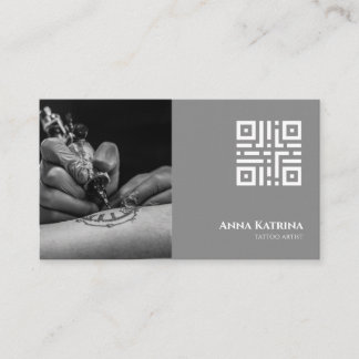 Dark Gothic Tattoo Artist Appointment Business Card