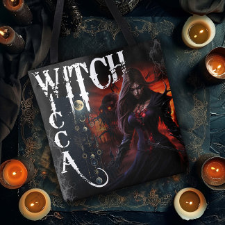 Dark Gothic Witch Tote Bag