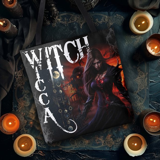 Dark Gothic Witch Tote Bag (Creator Uploaded)