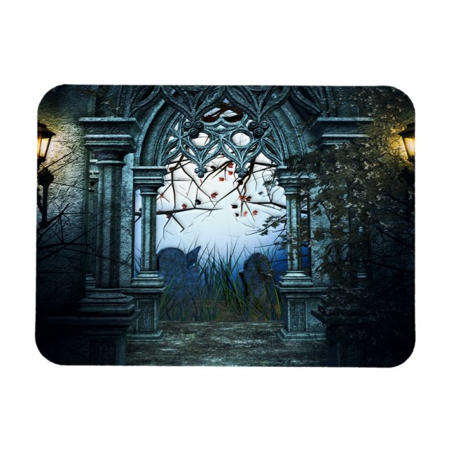 Dark Graveyard Background Magnet (Horizontal)