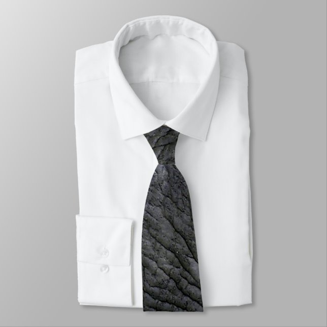 dark gray elephant skin tie (Tied)